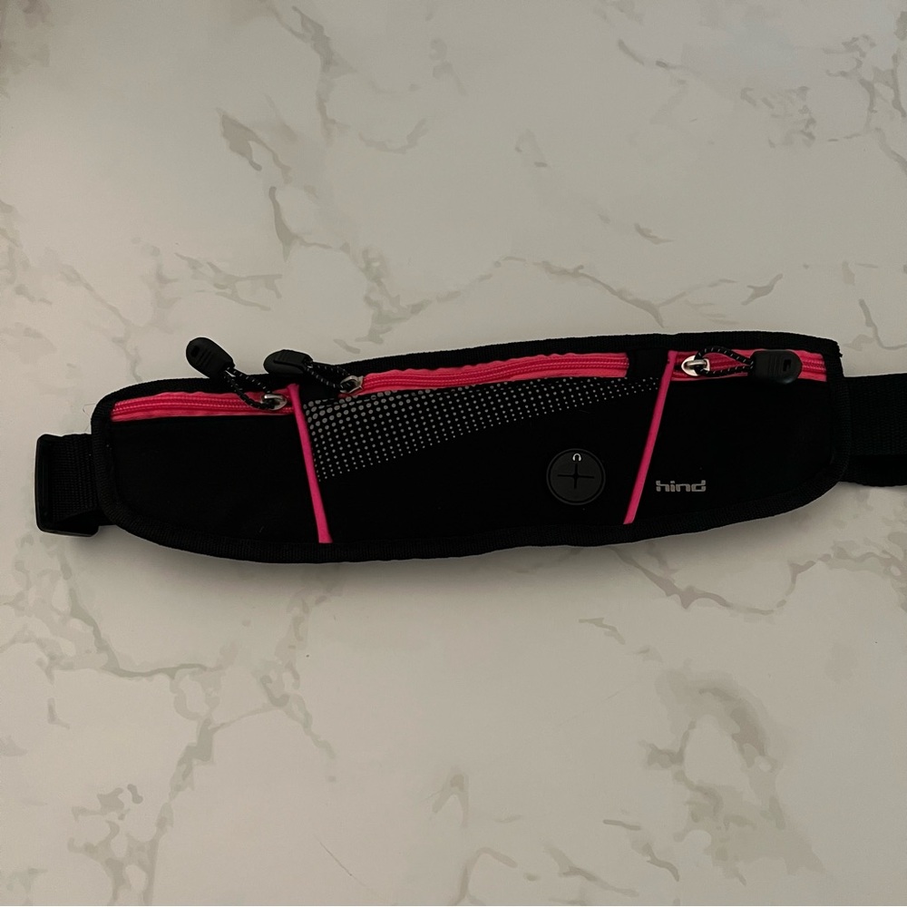 Hind Black and Pink Fitness Workout Belt Bag